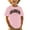 Pink, variant on Kids Casual Sports Short Sleeve Top - Loose Cute Printed Design - Polyester, Breathable, for 3-13Y, Sizes 110-160