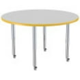thumbnail image 6 of ECR4Kids 48in Round Premium Thermo-Fused Adjustable Activity Table Grey/Yellow/Silver - Super Leg, 6 of 7