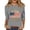 Gray, variant on Women's T-Shirts America 250 Patriotic We The People Graphic Crew Neck 3/4 Sleeve Top