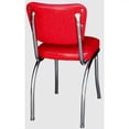 thumbnail image 2 of Pemberly Row Chaise de Salle à Manger Chromée en Rouge Glace Fissuré, 2 of 2