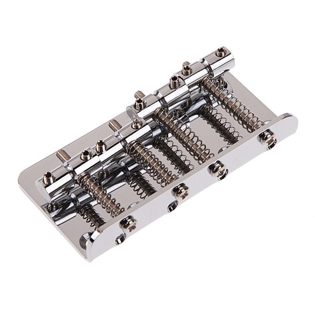 Puente de estilo vintage cromado para bajo Fender Jazz de 4 cuerdas con 4 Scr
