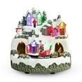 thumbnail image 5 of Accent Collection Illuminated Musical Christmas Village Set With Animated Carousel, Train Station & Figurines, LED Light-Up White Houses, Holiday Tabletop Decor, 5 of 5