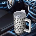 thumbnail image 6 of 40oz Tumbler with Handle and Straw, Vacuum Insulated Stainless Steel Travel Mug, Fits Car Cup Holder, Animal Print, 6 of 6
