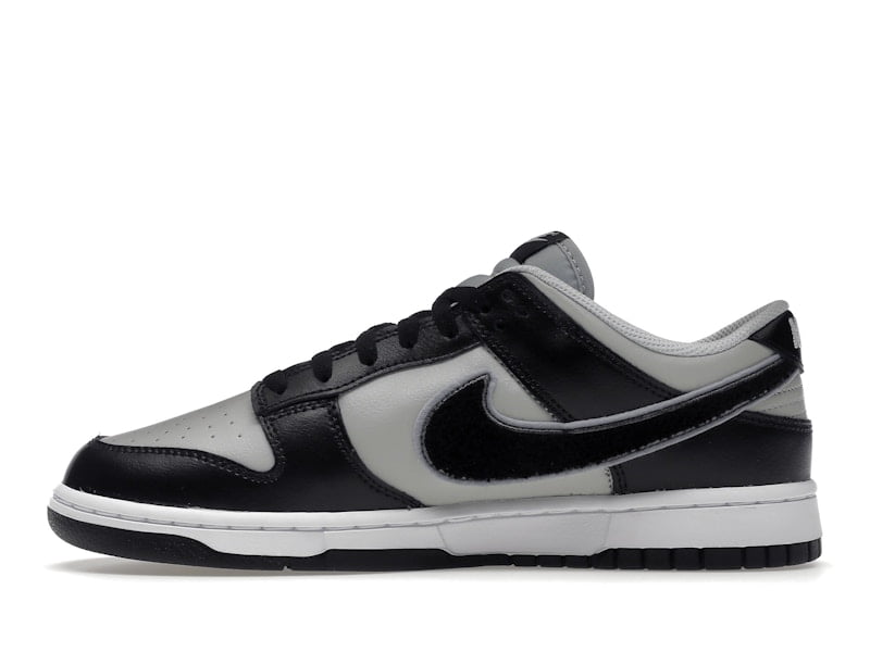 Nike Men's Dunk Low Chenille Swoosh Black Grey Shoes, from StockX