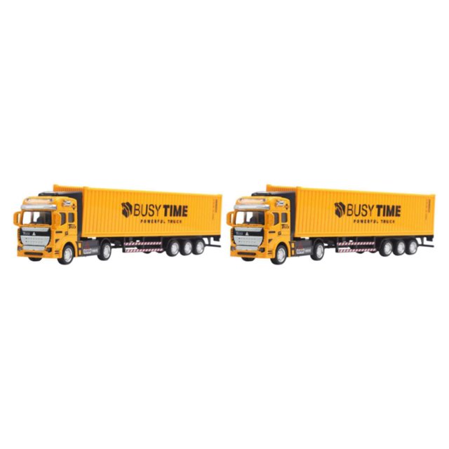 mmirethe Durable Alloy Car Toys 1 48 Scale Gift for Kids Yellow 32x5.5x7.5cm 2Set
