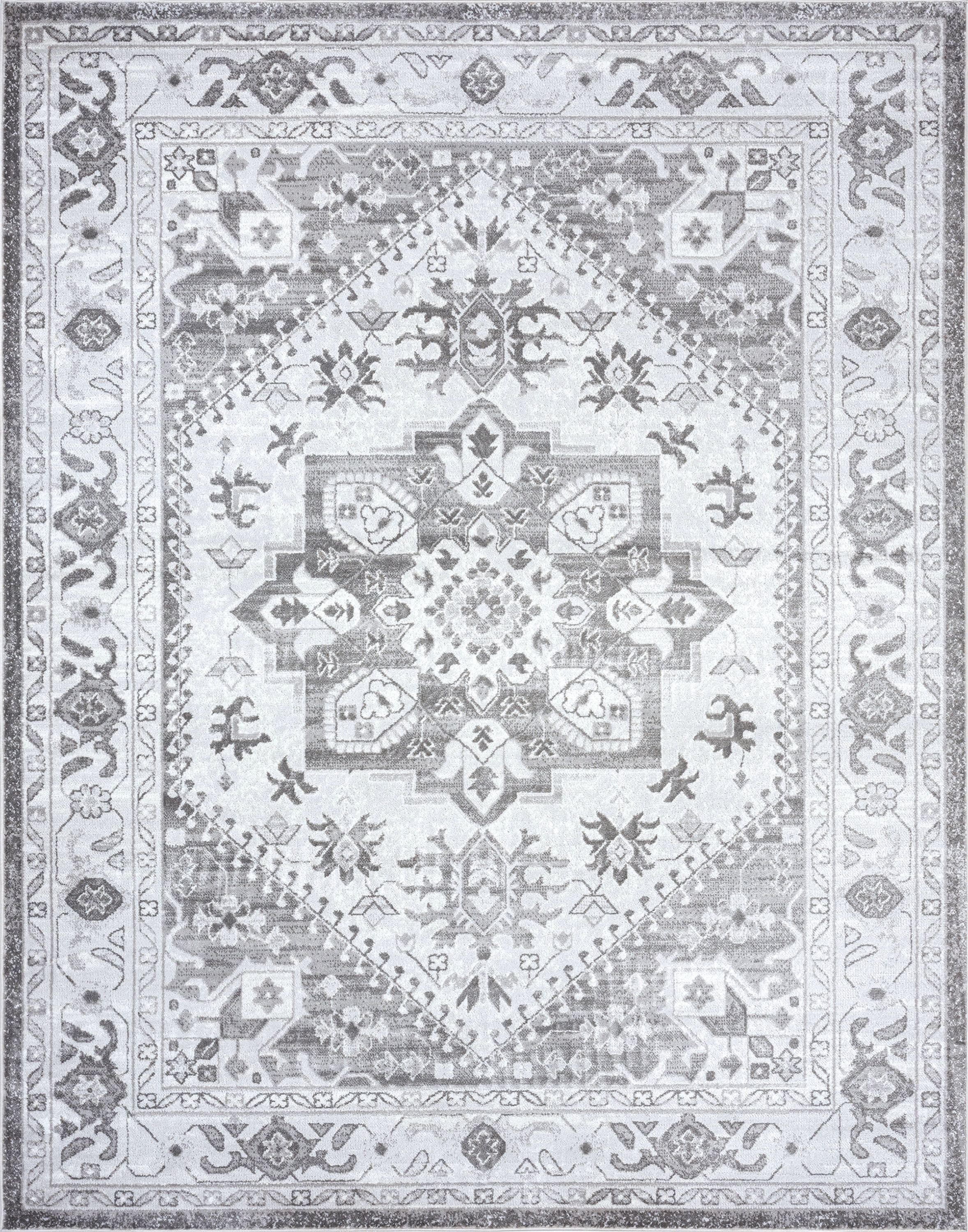 5x7 Modern Gray Area Rugs for Living Room | Bedroom Rug | Dining Room Rug | Indoor Entry or Entryway Rug | Kitchen Rug | Alfombras para Salas 5'3'' x 7'3''