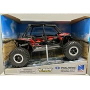 Die-Cast 1:18 Scale Replica Polaris RZR XP 4 Rock Crawler (Black/Red) - Officially Licensed