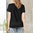 thumbnail image 4 of NAMTYQX Graphic Tees Gemustertes Crewneck Short Sleeve Patterned Baggy Lightweight Casual Plus Size Cool Womens Short Sleeve Tops Black Size L, 4 of 5