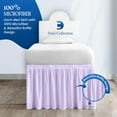 thumbnail image 4 of 50 Inch Drop Twin XL Dorm Bed Skirt Lavender Ruffled Pattern Microfiber Made, 4 of 7
