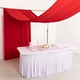 thumbnail image 3 of BalsaCircle 18 feet Red 4-Way Stretch Spandex Divider Backdrop Curtain Home Decorations, 3 of 7