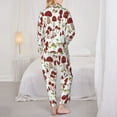 thumbnail image 6 of Goofa Mushroom Printed Women’s 2 Piece Pajama Set Super,Pajamas Women's Long Sleeve Sleepwear Soft Button Down Loungewear Pjs Lounge Set Nightwear-, 6 of 9