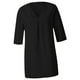 thumbnail image 3 of Blusas con cuello en V de moda para mujer de talla grande Camiseta de informal con manga 3/4 L, 3 of 9