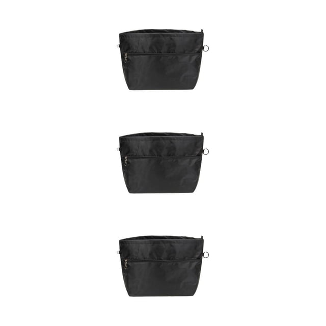Sonducket Organizador de bolsas para guardar cosméticos y accesorios Bolsa de forro expandible Insertar bolso Impermeable Negro y corto 31 * 14 Type1 NO1