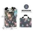 thumbnail image 2 of Yayeee Freestanding Laundry Hamper with Handle Collapsible Large Storage Basket for Clothes, Neon Llamas Pattern, 2 of 7