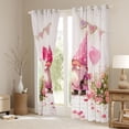 thumbnail image 3 of Homewish Cartoon Gnome Child Black Out Curtains, Love Heart Balloon Curtains Pack of 2 (42x63 Each), Pink Groovy flower Bedroom Curtains, Blackout Curtains Home Decor, 3 of 6