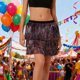 thumbnail image 1 of Falda holgada de poliéster para mujer, de moda, para carnaval, baile, fiesta, lentejuelas, borlas, personaje, actuación, media longitud, 1 of 8