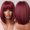 W01-12inch, variant on Burgundy Short Bob Wigs For Women Wine Red Wigs with Bangs Synthetic Hair Cosplay Wig
