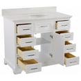 thumbnail image 7 of Aria 42" Bathroom Vanity with White Cabinet and Engineered Marble Top, 7 of 7