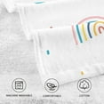 thumbnail image 4 of SKYSONIC Sun Cloud Rainbow Doodle Patterned Hand Towels 2 PCS, Cotton Bath Towel for Drying Face Hands Body ,Absorbent Lightweight Towels for Bathroom Ktichen Travel Gym, 16"x28", 4 of 7