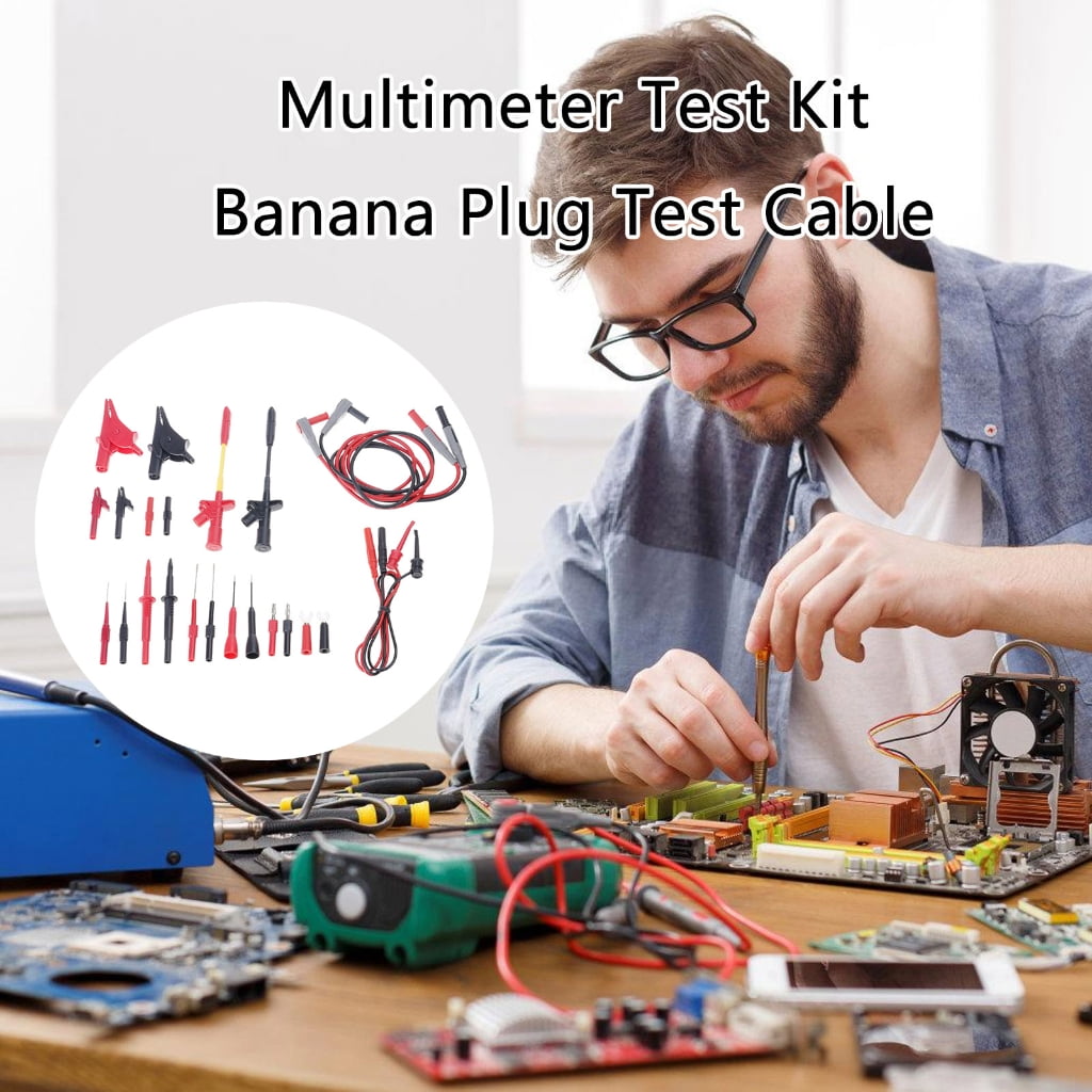 MOMOJIA Multimeter Test Leads with Tweezer Test Leads Set for Digital Multimeter Testing