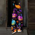 thumbnail image 5 of JULMCOMO Cotton Linen Jumpsuits for Women Plus Size Halloween Spider Web Pumpkin Bat Printed Spaghetti Strap Jumpsuits Costume Holiday Overalls Sky Blue L, 5 of 5