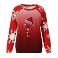 thumbnail image 4 of WXLWZYWL Christmas Sweatshirt Women Christmas Snowman Reindeer Print Pullover Casual Long Sleeve Holiday Shirts Tops, 4 of 4