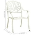 thumbnail image 2 of vidaXL Bistro Set 3 Piece Cast Aluminum Outdoor Garden Furniture Multi Colors, 2 of 12
