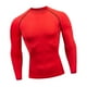 thumbnail image 1 of Camiseta De Running ANGGREK Camiseta De Compresión Roja Manga Larga Para Hombre, 1 of 8