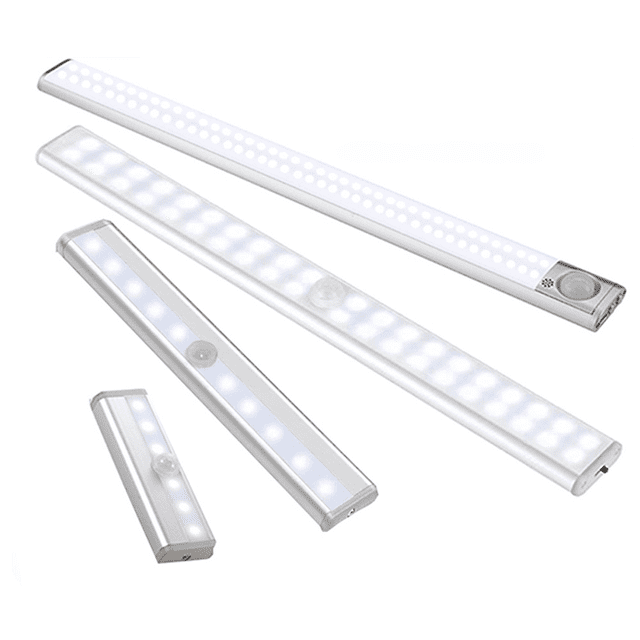 Luz LED inteligente con sensor de cuerpo humano, luz nocturna de carga, luz de gabinete, luz de escalera, luz nocturna de inducción inalámbrica para mesita de noche