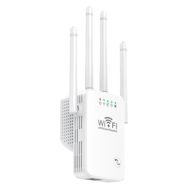 Amplificador De Extensor Wifi WiFi Extender Booster 2.4 GHz 300Mbps Easy Setup 4 Antena Largo Alcance (Blanco EU) Likrtyny Para estrenar