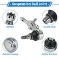 thumbnail image 4 of Unique Bargains 1 Pair Front Lower Ball Joints for Toyota Camry 01-06 No.4334009010/4333009560, 4 of 7