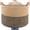 Black & Jute-21.7x21.7x13.8 Inch (Pack of 1), variant on Round Wicker Storage Basket Black & Jute, 21.7x21.7x13.8 Inch (Pack of 1) For Blanket And Laundry