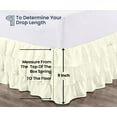 thumbnail image 5 of SGI Bedding 18 Inch Multi Ruffled Bed Skirt | Microfiber Bed Skirt | Fade Resistant, Wrinkle Free, Anti-static, Decorative, Extra Storage Space, Clutter-Free | King, Ivory, 5 of 8