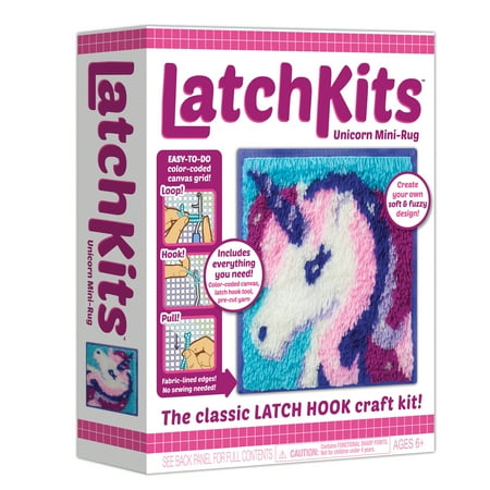 UPC: 0819441016019 | LatchKits Mini Rug-Unicorn Craft Kit (8 Pieces)