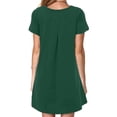 thumbnail image 4 of Levmjia Womens Summer Casual Dress Short Sleeve Round Neck Flowy Tunic Dress With Pockets Polyester Comfortable Beach Vacation Work Multi Color Options, 4 of 7