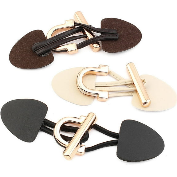 TEHAUX 1 Pair Belt Buckles for Women Metal and PU Leather for Everyday Use