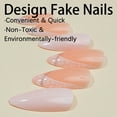 thumbnail image 7 of KUFptva 24pcs French Tip Press On Nails Almond Shape False Nails With Elegant Glitters Stripe Pattern Nails Decoration, 7 of 7