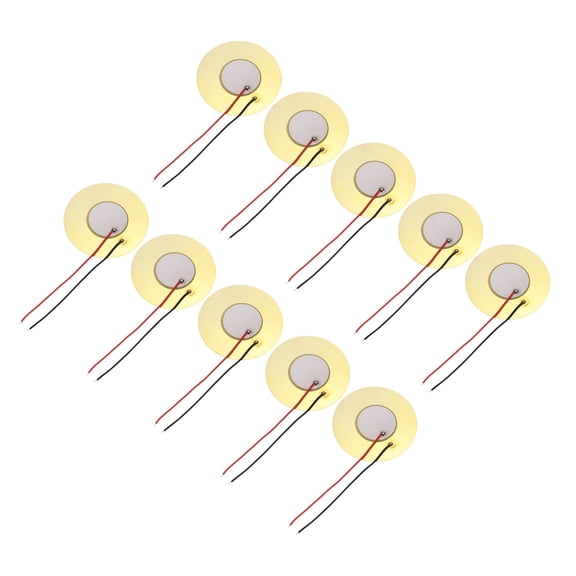 Uxcell 10Pcs Piezoelectric Discs 50mm Acoustic Pickup Transducer Microphones Trigger Buzzer Drum Guitar