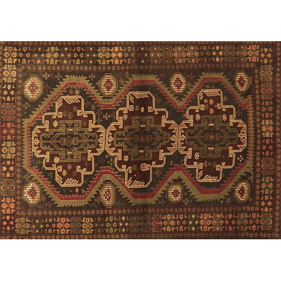 Ahgly Company Indoor Rectangle Persian Brown Traditional Area Rugs, 8' x 10'