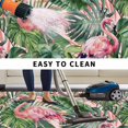 thumbnail image 5 of Pink Flamingo Outdoor Rug for Patio/Deck/Porch, Non-Slip Large Area Rug 5 x 7 Ft, Summer Tropical Watercolor Plants Green Leaves Indoor Outdoor Rugs Washable Area Rugs, Camping Rug Carpet Runner, 5 of 8