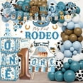 thumbnail image 1 of My First Rodeo Decorations Boy, Cowboy 1st Birthday Party Decorations, Cowboy Balloon Arch Kit Western Party Supplies Backdrop Tablecloth Photo Banner for 1st Rodeo Birthday Party Decor Boy, 1 of 7