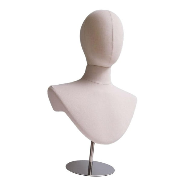 Cabeza de maniquí, soporte de exhibición de sombreros, base de metal versátil de sobremesa, altura ajustable Base de plata