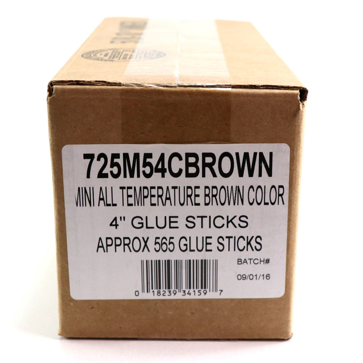 725M54CBROWN Mini Size 4" Brown Color Hot Glue Stick - 5 lb Box
