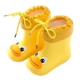 thumbnail image 1 of NOKIO High-Traction PVC Rain Boots for Kids Reinforced Toe Guard Classic Cartoon Graphics 𝗪aterproof Durable Rubber Construction Toddler All-Weather Shoes, 1 of 4