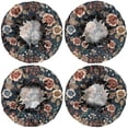 thumbnail image 2 of Shower Caps,Pioneer Flower Floral Print Pattern Waterproof Shower Cap for Women 4 Pieces,Double Reusable Hair Cover for Shower PEVA Elastic Stretch Hem, 2 of 7