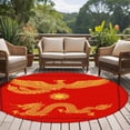 thumbnail image 4 of Chinese New Year Round Area Rug 5Ft Washable Circle Rugs for Living Room Bedroom, Yellow Dragon Traditional Art Red Non-Slip Carpet Floor Mats Indoor Outdoor Carpet Runner Aesthetic Home Decor, 4 of 8