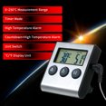 thumbnail image 3 of Termómetro para BBQ TP700 con sonda, temporizador y pantalla LCD - Rango de 0°C a 250°C (32°F-482°F) - Ideal para carnes, pavo y más - Incluye soporte magnético y gancho - Sin batería, 3 of 7