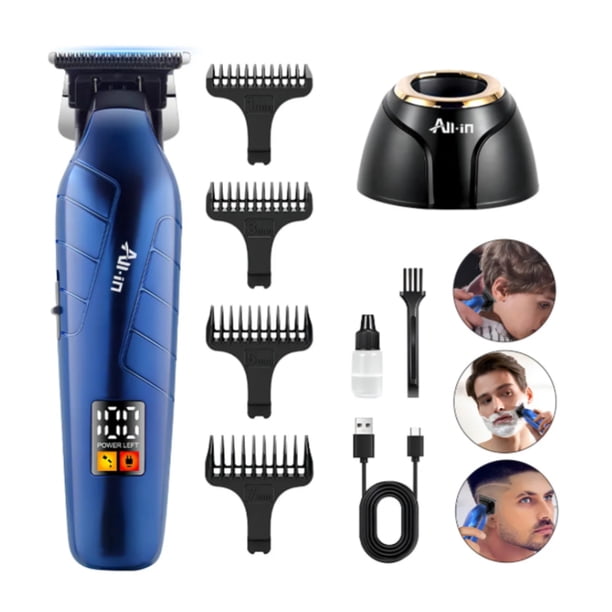 Maquina Para Cortar Cabello Cortadora Pelo Profesional Inalambrica Con Base De Carga 8000rpm Trimmer Perfiladora