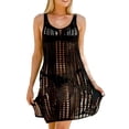 thumbnail image 2 of Sexy Women See Through Knit Hollow Out Anti UV Cover Up Swimwear Beach Dress, 2 of 4