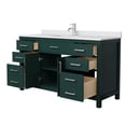 thumbnail image 3 of Wyndham Collection Beckett 60" Wood Single Bathroom Vanity in Nickel/Green, 3 of 6